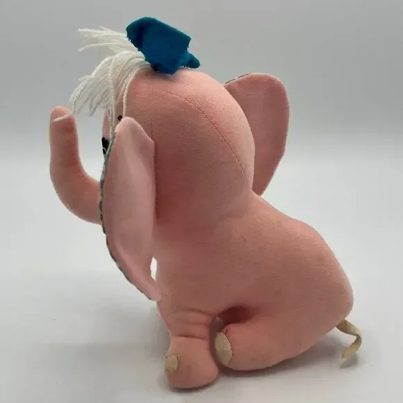 Vintage 70s Dream Pets R.Dakin & Co Dream Pets Pink Elephant Plush Flower Ears - Picture 2 of 11